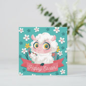 Niedlicher Osterurlaub Feiertagskarte (Stehend Vorderseite)