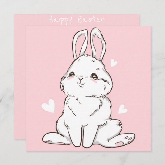 Niedlicher Osterurlaub Feiertagskarte (Vorne/Hinten)