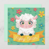 Niedlicher Osterurlaub Feiertagskarte (Vorne/Hinten)