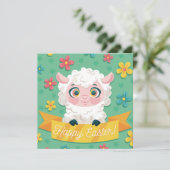 Niedlicher Osterurlaub Feiertagskarte (Stehend Vorderseite)