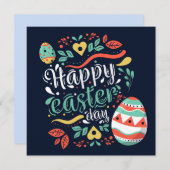 Niedlicher Osterurlaub Feiertagskarte (Vorne/Hinten)