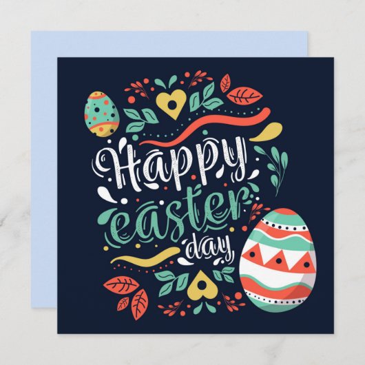 Niedlicher Osterurlaub Feiertagskarte (Vorne/Hinten)