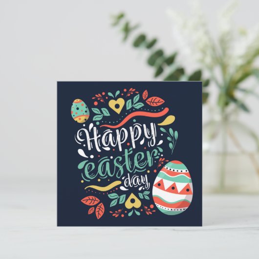 Niedlicher Osterurlaub Feiertagskarte (Stehend Vorderseite)