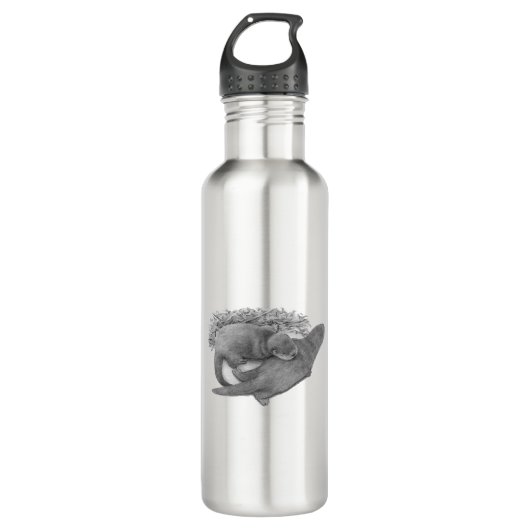Niedlicher Otter Edelstahlflasche (Vorderseite)