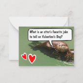 Niedlicher Otter Funny School Valentinstag Mitteilungskarte (Vorderseite)