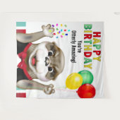 Niedlicher Otter im Hintergrund des Tuxedo-Kinderg Wandteppich (Vorderseite (Horizontal))