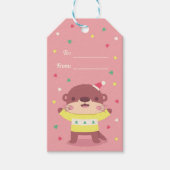 Niedlicher Otter im Weihnachtskalender Geschenkanhänger (Vorderseite)