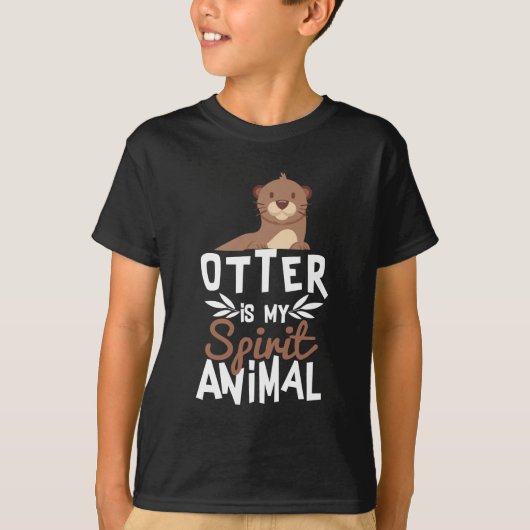 Niedlicher Otter ist mein Geist-Tierdruck T-Shirt (Vorderseite)