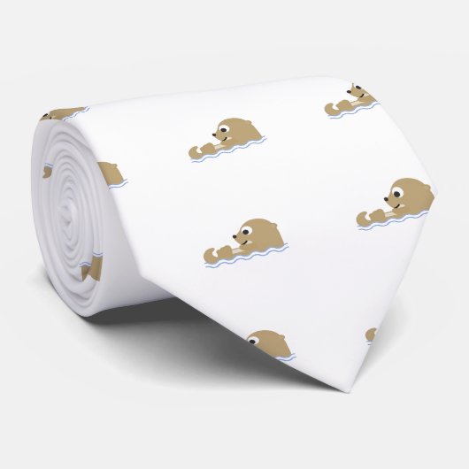 niedlicher Otter Krawatte (Gerollt)
