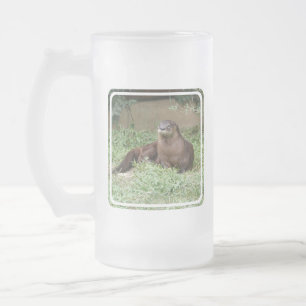 Niedlicher Otter-mattierte Bier-Tasse Mattglas Bierglas