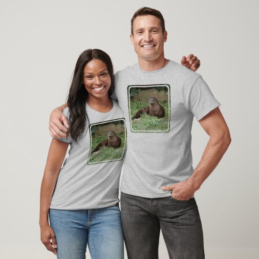 Niedlicher Otter Men Long Sleeve T - Shirt (Unisex)