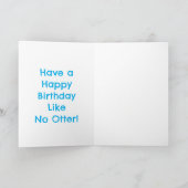 Niedlicher Otter personalisierter Cartoon Geburtst Karte (Innenseite)