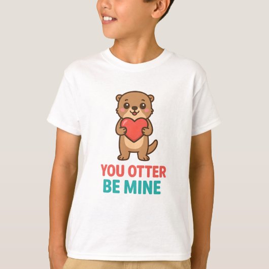 Niedlicher Otter Pub Valentine Sie werden vielleic T-Shirt (Vorderseite)