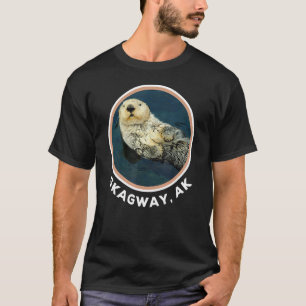 Niedlicher Otter Skagway Ak Küste Einwohner Fische T-Shirt