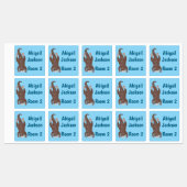 Niedlicher Otter Tauchen personalisierter Cartoon Etiketten (Blatt)