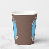 Niedlicher Otter Tauchen personalisierter Cartoon  Pappbecher (Links)