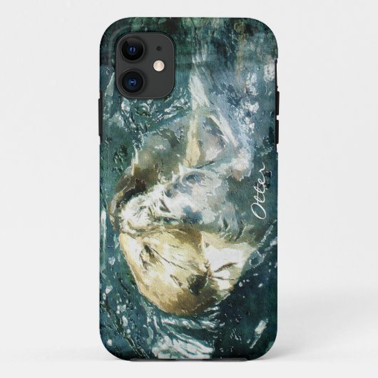 Niedlicher Otter Wildlife Art Tierzelle Case-Mate iPhone Hülle (Rückseite)