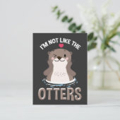 Niedlicher Otter Zitat Kawaii Tiergeschichte Postkarte (Stehend Vorderseite)