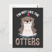 Niedlicher Otter Zitat Kawaii Tiergeschichte Postkarte (Vorne/Hinten)