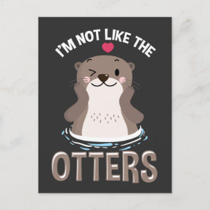 Niedlicher Otter Zitat Kawaii Tiergeschichte Postkarte