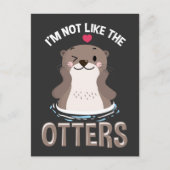 Niedlicher Otter Zitat Kawaii Tiergeschichte Postkarte (Vorderseite)