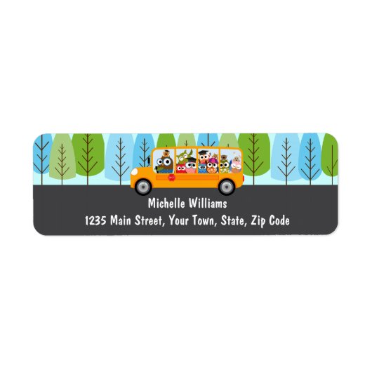 Niedlicher Owl School-Busfahrer (Vorne)