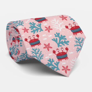 Niedlicher Ozean Kreaturen Sea Life Neck Tie Krawatte