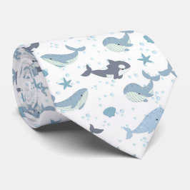 Niedlicher Ozean Kreaturen Sea Life Neck Tie Krawatte