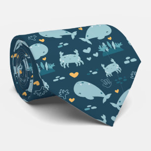 Niedlicher Ozean Kreaturen Sea Life Neck Tie Krawatte
