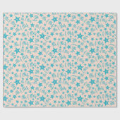 Niedlicher Ozean Starfish Sommer Brautparty Pastel Geschenkpapier (Flach)