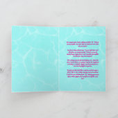 Niedlicher Ozeanflora-Octopus Girl-Kindergeburtsta Karte (Innenseite)