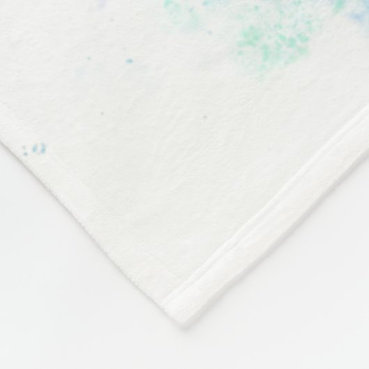 Niedlicher Ozeanjunge Octopus bunt Fleecedecke (Ecke)