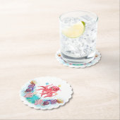 Niedlicher Ozeantopus mit farbenfrohen Muscheln Untersetzer (Vor Ort)