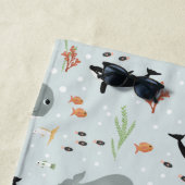 Niedlicher Ozeanwal und Meeresmuster Kinder Strandtuch (Beispiel)