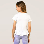 Niedlicher P-Letter-Design Personalisierter Mädche T-Shirt (Schwarz voll)