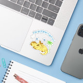 Niedlicher Pachyrhinosaurus Aufkleber (Laptop mit iPhone)