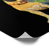 Niedlicher Painted French Bulldog Poster (Ecke)