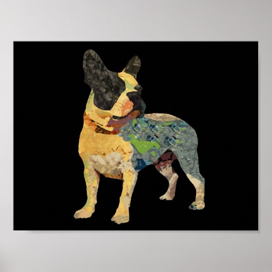Niedlicher Painted French Bulldog Poster (Vorne)