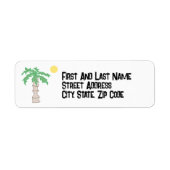 Niedlicher Palmenbaum und Beach Cartoon, Fun Sunny (Vorne)