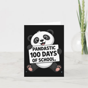 Niedlicher Panda 100 Tage in der Schule Karte
