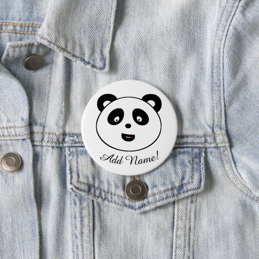 Niedlicher Panda, addieren Namensknopf Button (Beispiel)