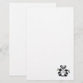 niedlicher Panda am Ast Briefpapier (Vorne/Hinten)