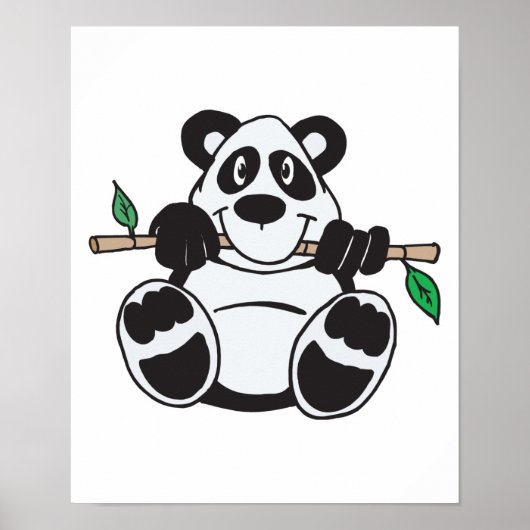 niedlicher Panda am Ast Poster (Vorne)