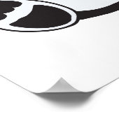 niedlicher Panda am Ast Poster (Ecke)