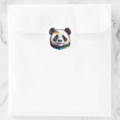 niedlicher Panda-Aquarellaufkleber Runder Aufkleber (Tasche)