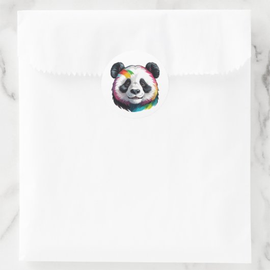 niedlicher Panda-Aquarellaufkleber Runder Aufkleber (Tasche)