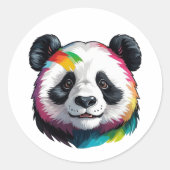niedlicher Panda-Aquarellaufkleber Runder Aufkleber (Vorderseite)