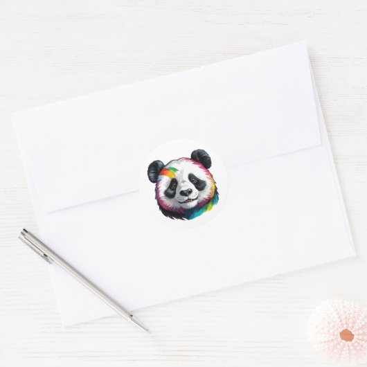 niedlicher Panda-Aquarellaufkleber Runder Aufkleber (Umschlag)