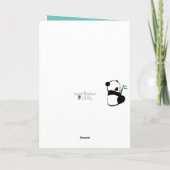 Niedlicher Panda-Bambus-Geburtstag Karte (Rückseite)