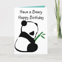 Niedlicher Panda-Bambus-Geburtstag